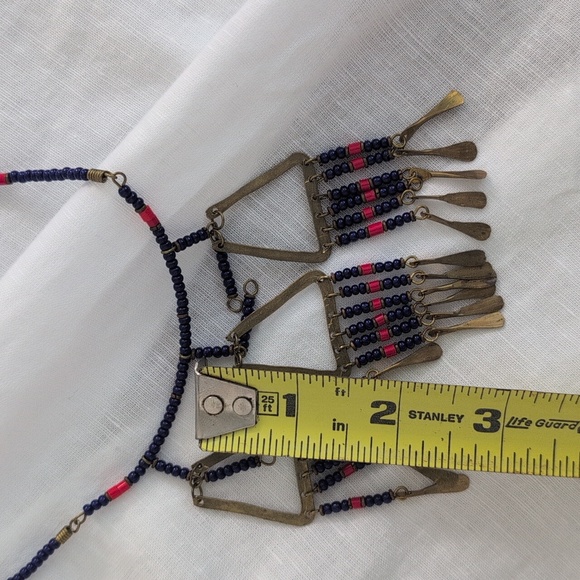 Vintage African Beaded Necklace - Picture 7 of 10